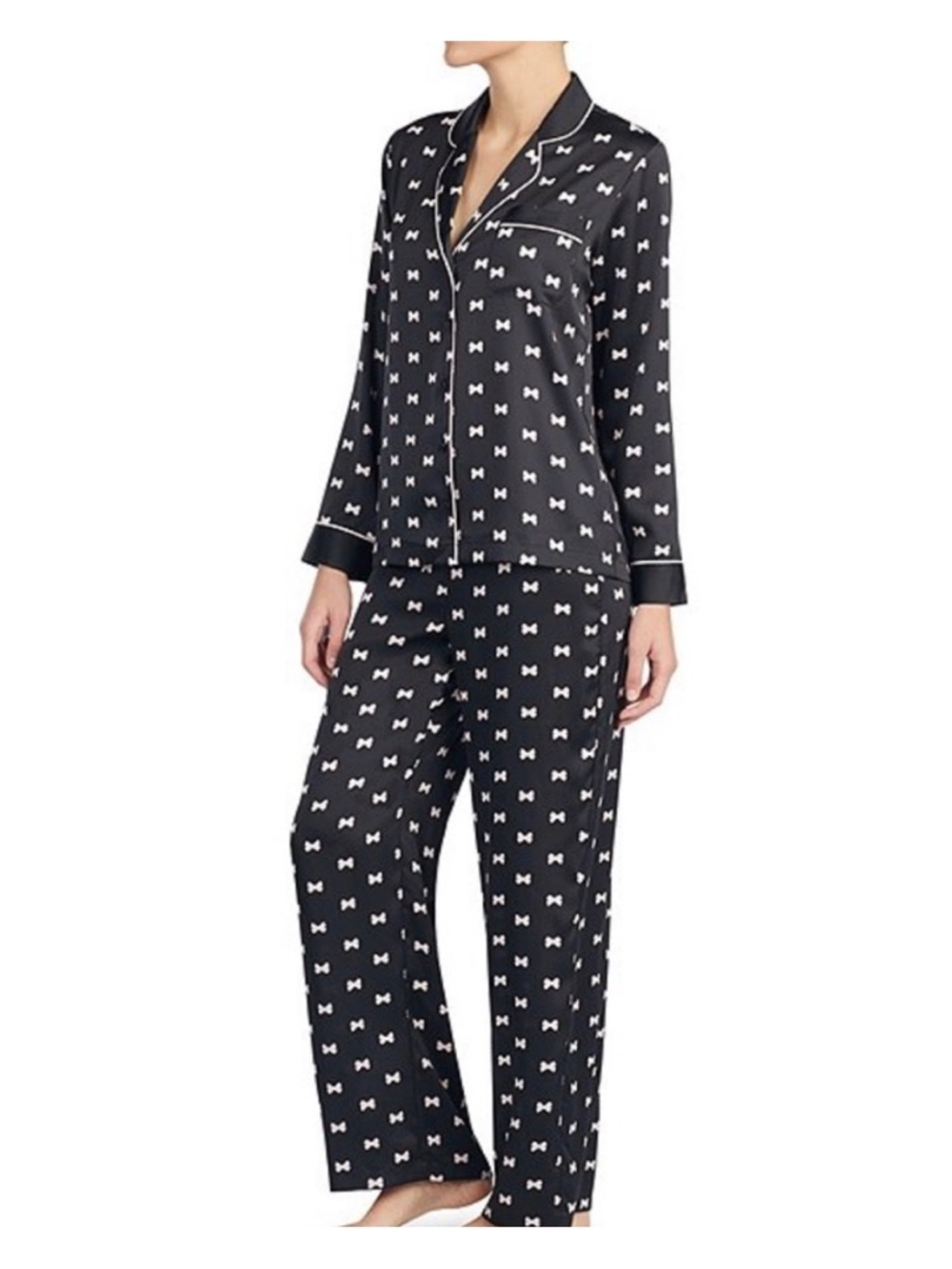 Kate Spade NY Pajamas size XL black pink bow print
